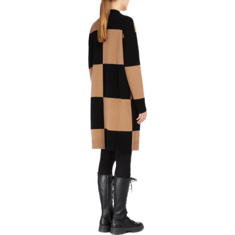 Shop (Women) 'S Max Mara MaxMara  Crew Neck Long Sleeve Dress Beige 9326042306014-BAIOCCO