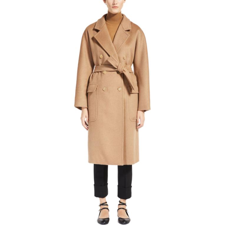 Lookbook (W) ''S Max Mara MaxMara 雙排扣腰帶駝色外套 休閒純色 1016043906-068