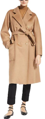 (W) ''S Max Mara MaxMara 雙排扣腰帶駝色外套 休閒純色 1016043906-068 Shop (W) ''S Max Mara MaxMara 雙排扣腰帶駝色外套 休閒純色 1016043906-068