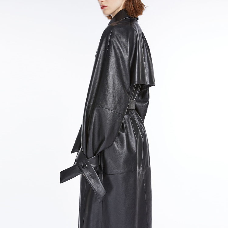 (Women) 'S Max Mara MaxMara  Double-Breasted Belted Glossy Trench Coat Long Sleeve 1476013506-001 圖 10