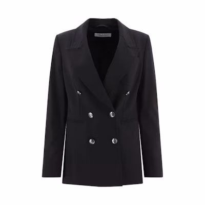 (Women) 'S Max Mara MaxMara Double-Breasted Blazer Jacket in Black. 2310460339600-002