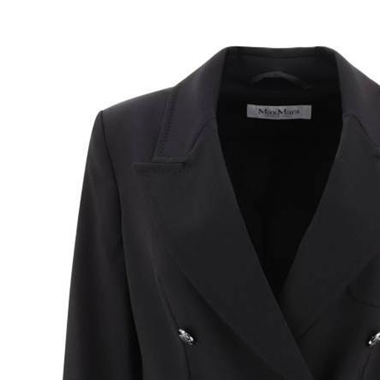Shop (Women) 'S Max Mara MaxMara  Double-Breasted Blazer Jacket in Black. 2310460339600-002