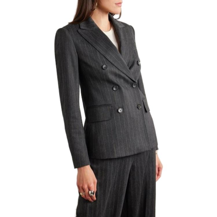 Details for (W) ''Blazer de Raya Diplomática Doble Botonadura Gris ''S Max Mara MaxMara 2319160139600-001