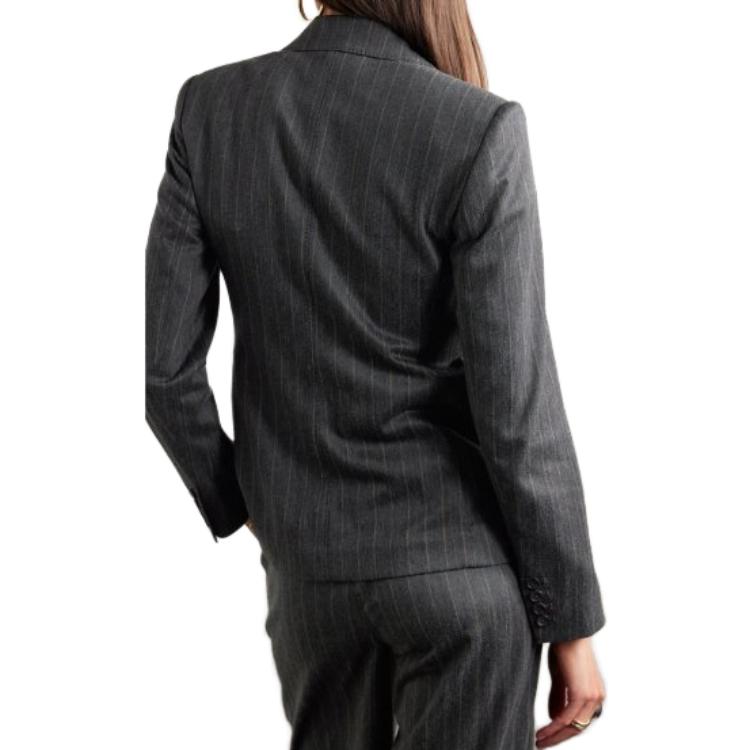 Sizing (W) ''Blazer de Raya Diplomática Doble Botonadura Gris ''S Max Mara MaxMara 2319160139600-001