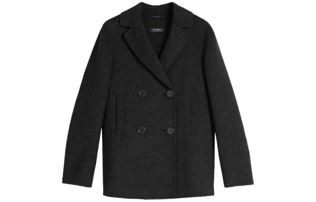 Order (W) ''S Max Mara ダブルブレスト ショートコート - 無地 ダークグレー. 9046011306