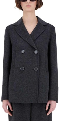 (W) ''S Max Mara ダブルブレスト ショートコート - 無地 ダークグレー. 9046011306 Lookbook (W) ''S Max Mara ダブルブレスト ショートコート - 無地 ダークグレー. 9046011306