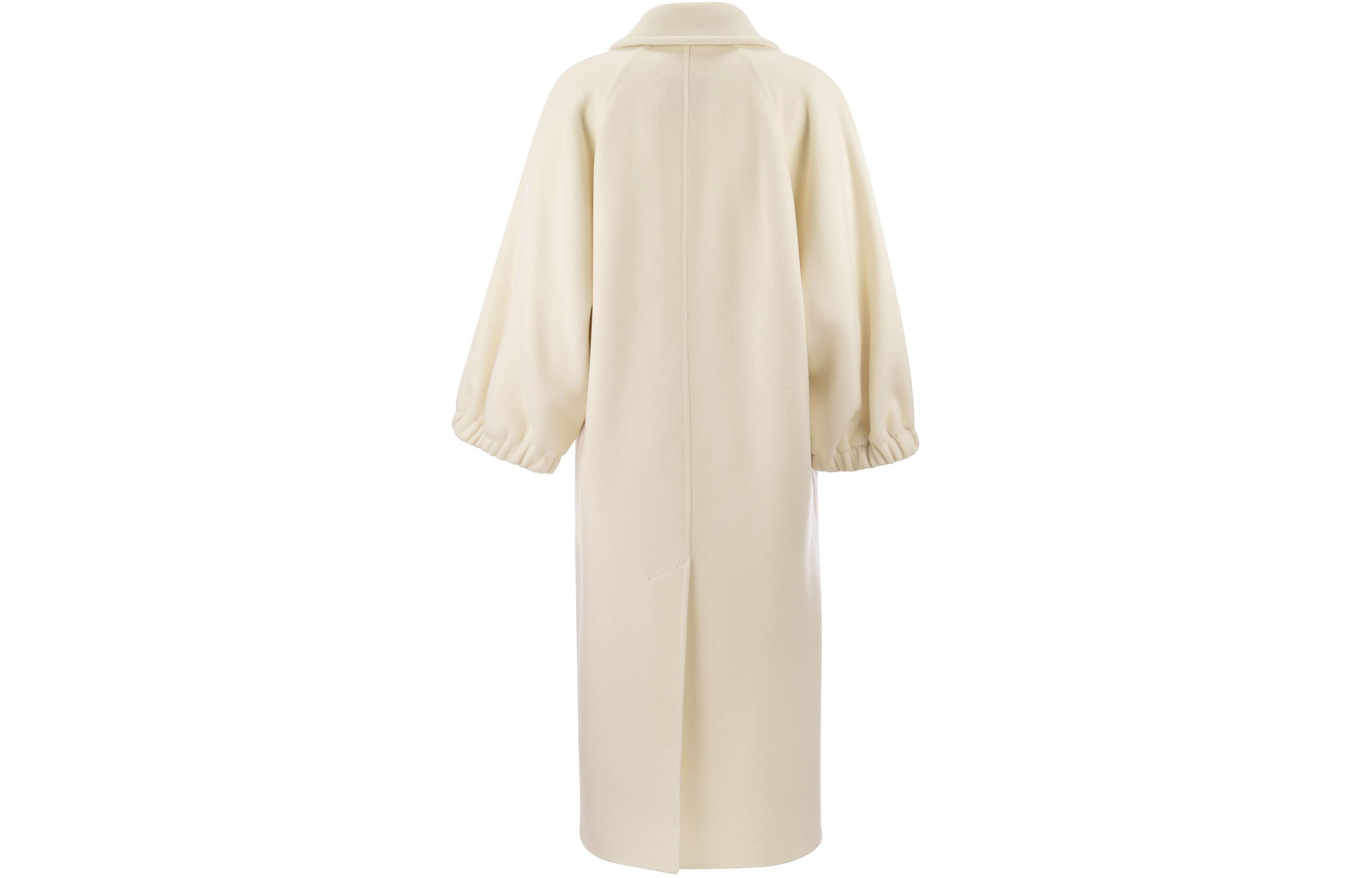 (Women) 'S Max Mara MaxMara  Double-Breasted Side-Slit Overcoat Beige 1101102106-001 圖 3