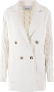 (W) ''S マックスマーラ ダブルブレスト ウール カシミヤ コート - ホワイト 2313160239600 002-006 Order (W) ''S マックスマーラ ダブルブレスト ウール カシミヤ コート - ホワイト 2313160239600 002-006