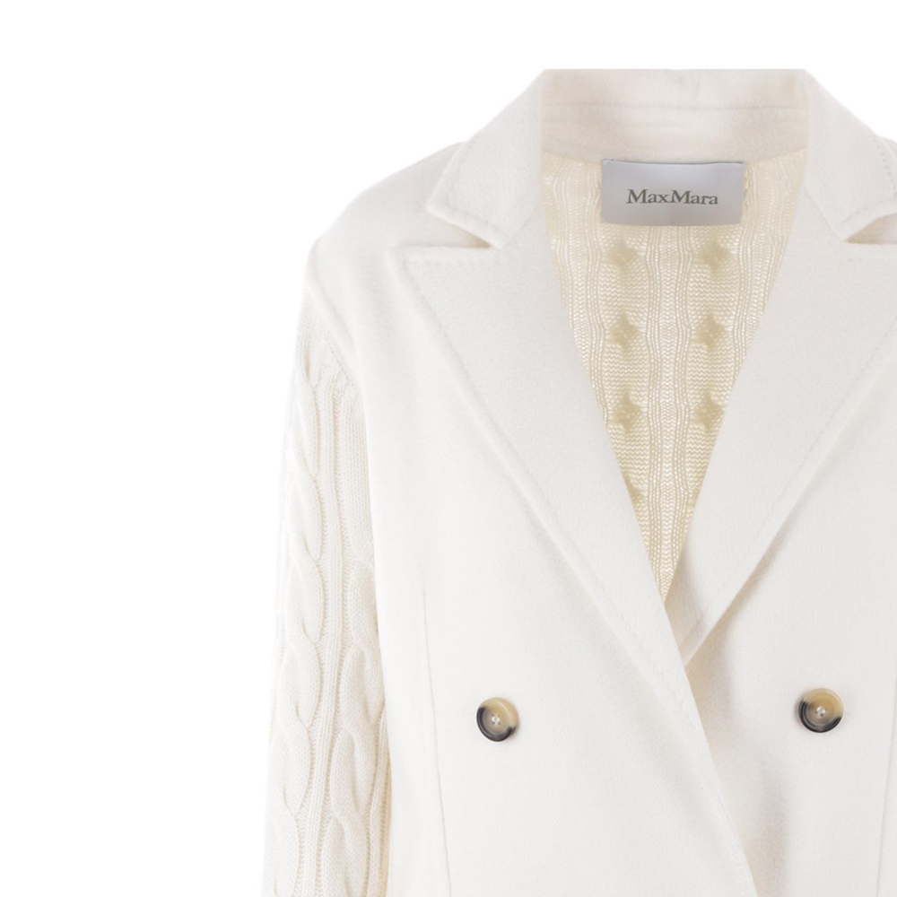 Shop (W) ''S マックスマーラ ダブルブレスト ウール カシミヤ コート - ホワイト 2313160239600 002-006