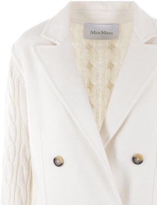 (W) ''S Max Mara MaxMara 双排扣羊毛羊绒大衣 - 白色 2313160239600 002-006 Shop (W) ''S Max Mara MaxMara 双排扣羊毛羊绒大衣 - 白色 2313160239600 002-006