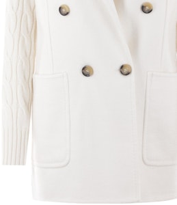 (W) ''S マックスマーラ ダブルブレスト ウール カシミヤ コート - ホワイト 2313160239600 002-006 Purchase (W) ''S マックスマーラ ダブルブレスト ウール カシミヤ コート - ホワイト 2313160239600 002-006