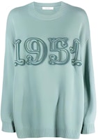 (Women) 'S Max Mara MaxMara Fitted Round Neck Long Sleeve Sweater Green. 13660733600-020 (Women) 'S Max Mara MaxMara Fitted Round Neck Long Sleeve Sweater Green. 13660733600-020