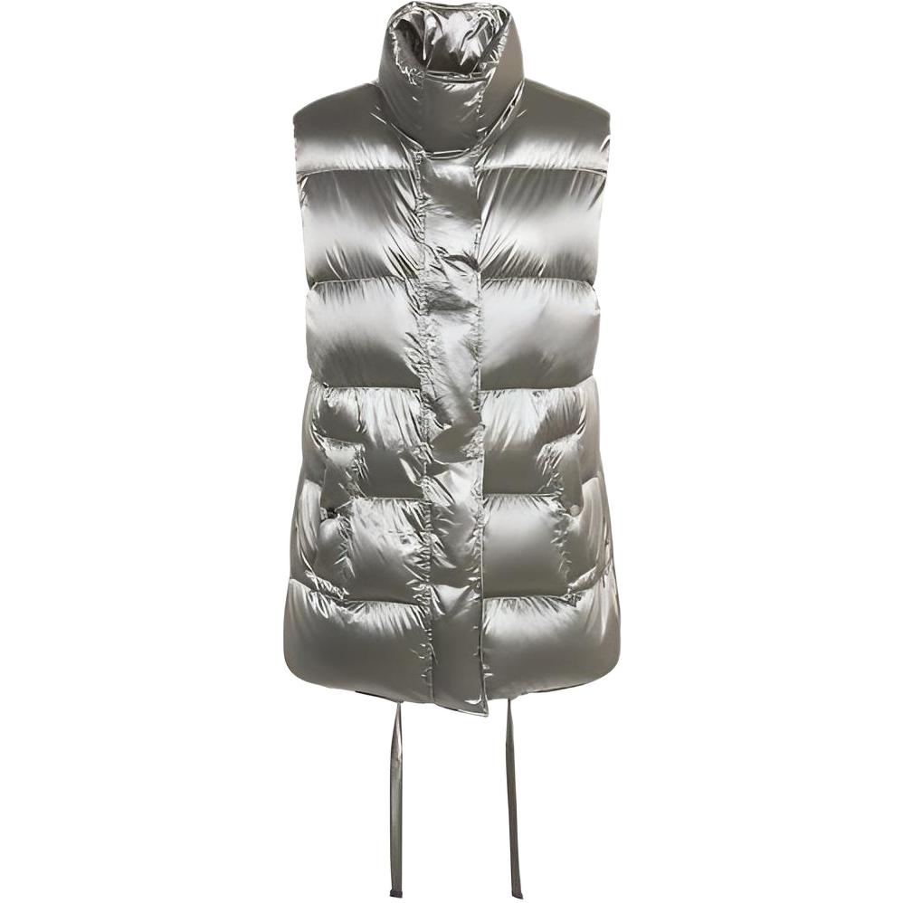 (Women) 'S Max Mara MaxMara  Fitted Solid Glossy Stand-Collar Sleeveless Vest 92960126-001