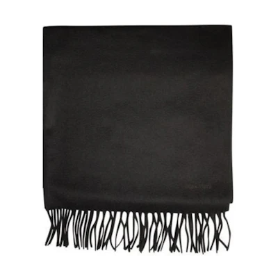 (Women) 'S Max Mara MaxMara Fringe Edge Cashmere Knit Scarf - Black 2424546331600BACI006