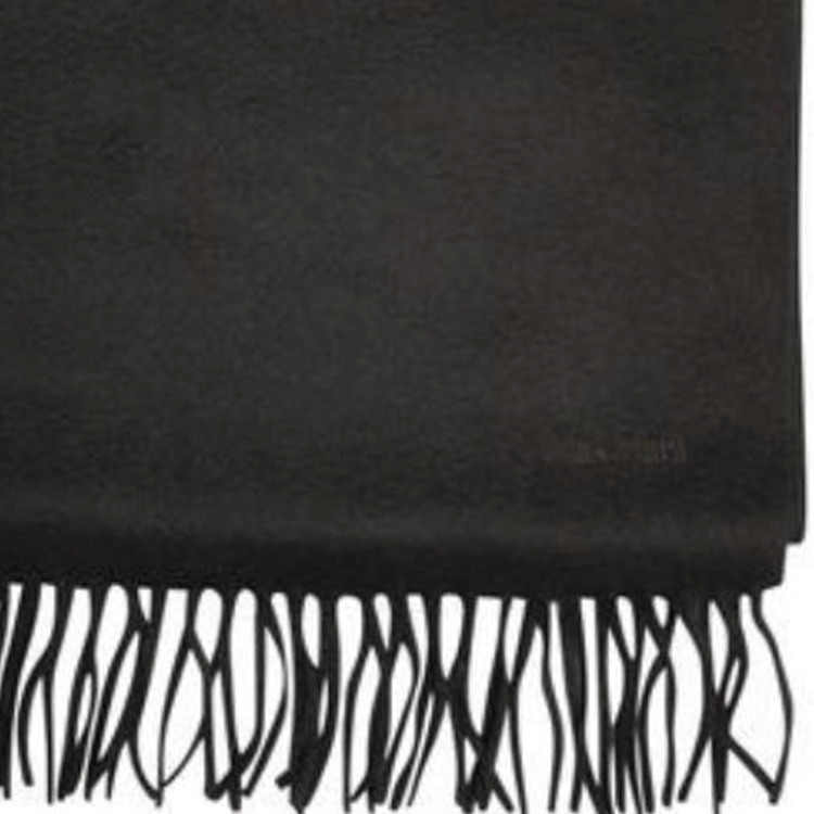 Shop (W) ''S Max Mara MaxMara 流蘇邊羊絨圍巾 - 黑色 2424546331600BACI006