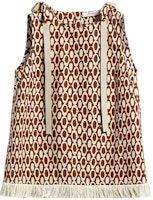 (Women) 'S Max Mara MaxMara Geometric Print Tank Top Brown. 9166012906001-STILLA (Women) 'S Max Mara MaxMara Geometric Print Tank Top Brown. 9166012906001-STILLA