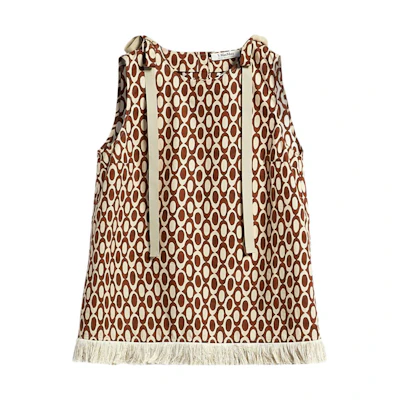 (Women) 'S Max Mara MaxMara Geometric Print Tank Top Brown. 9166012906001-STILLA