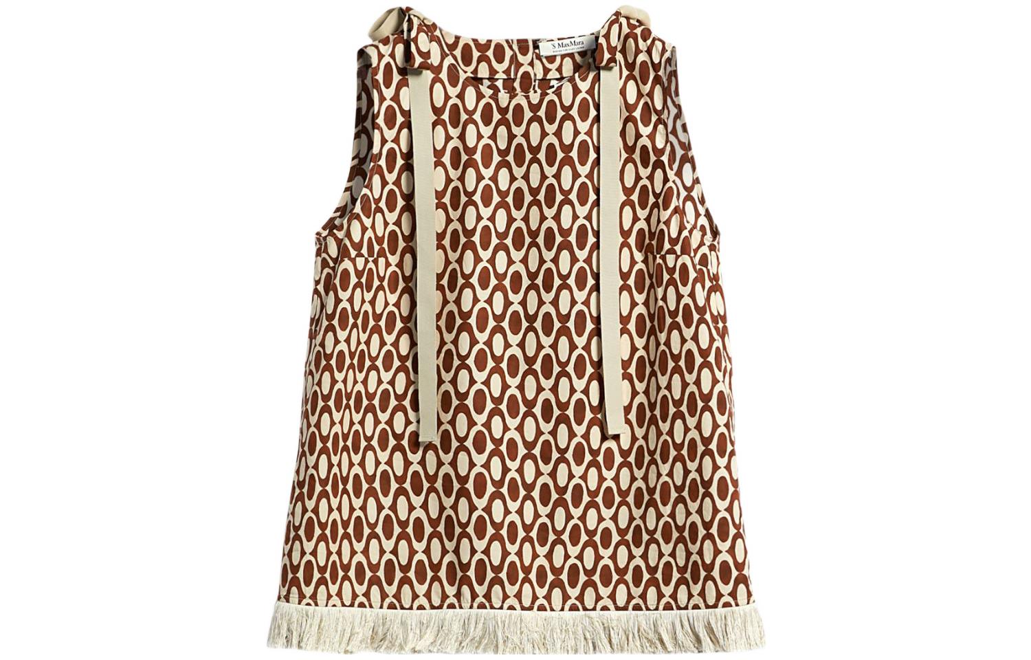 Order (Women) 'S Max Mara MaxMara  Geometric Print Tank Top Brown. 9166012906001-STILLA