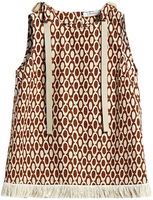 (Women) 'S Max Mara MaxMara Geometric Print Tank Top Brown. 9166012906001-STILLA Order (Women) 'S Max Mara MaxMara Geometric Print Tank Top Brown. 9166012906001-STILLA