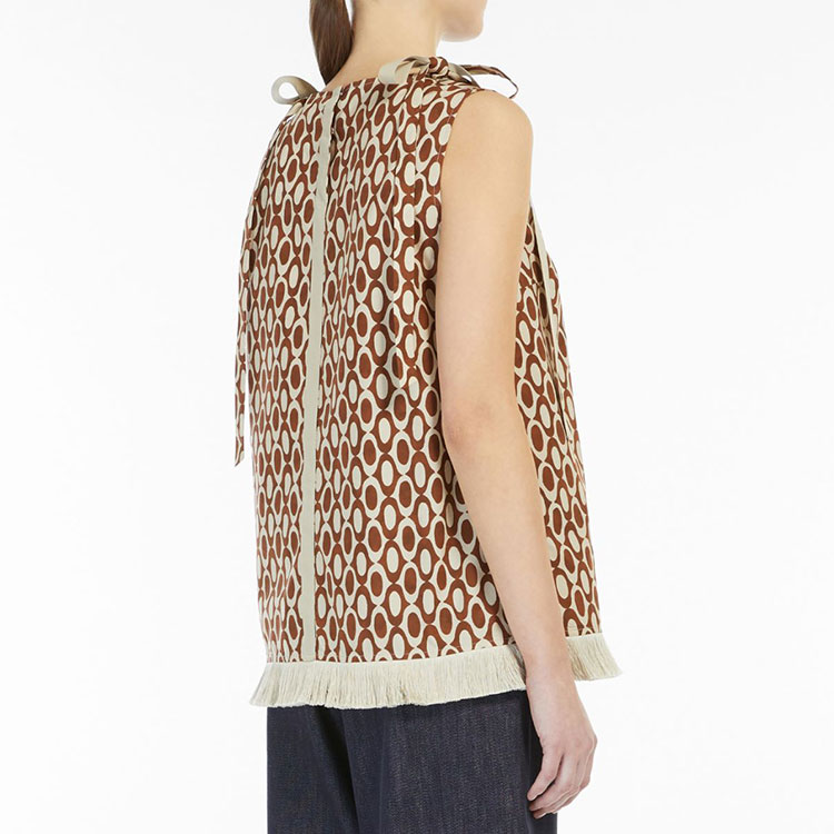 Purchase (Women) 'S Max Mara MaxMara  Geometric Print Tank Top Brown. 9166012906001-STILLA