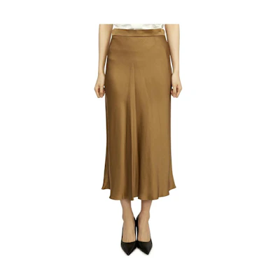 (Women) 'S Max Mara MaxMara Gold Mid-Length Solid High-Waist Casual Skirt. 61060133650-009