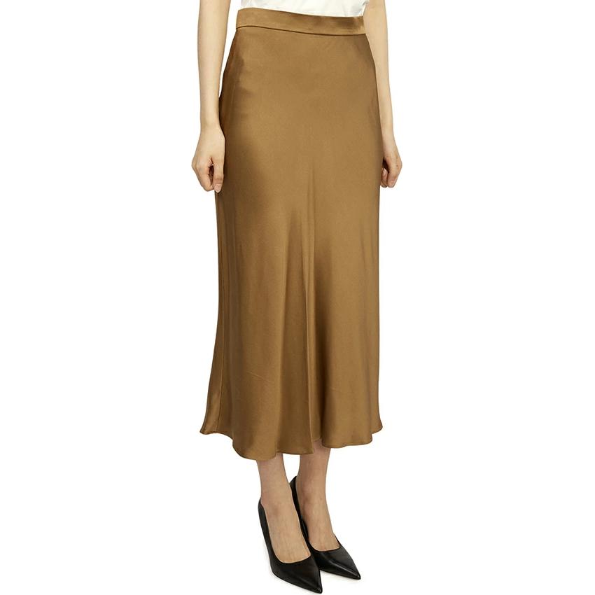 Lookbook (Women) 'S Max Mara MaxMara  Gold Mid-Length Solid High-Waist Casual Skirt. 61060133650-009