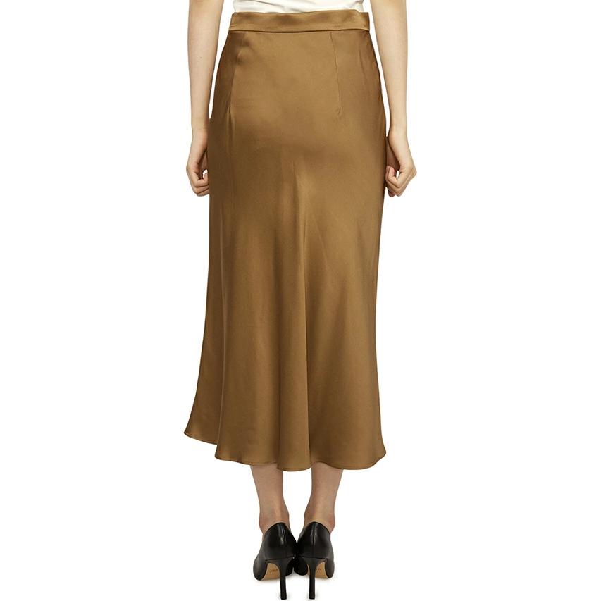 Shop (Women) 'S Max Mara MaxMara  Gold Mid-Length Solid High-Waist Casual Skirt. 61060133650-009