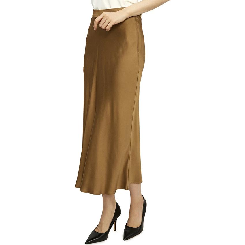 Purchase (Women) 'S Max Mara MaxMara  Gold Mid-Length Solid High-Waist Casual Skirt. 61060133650-009