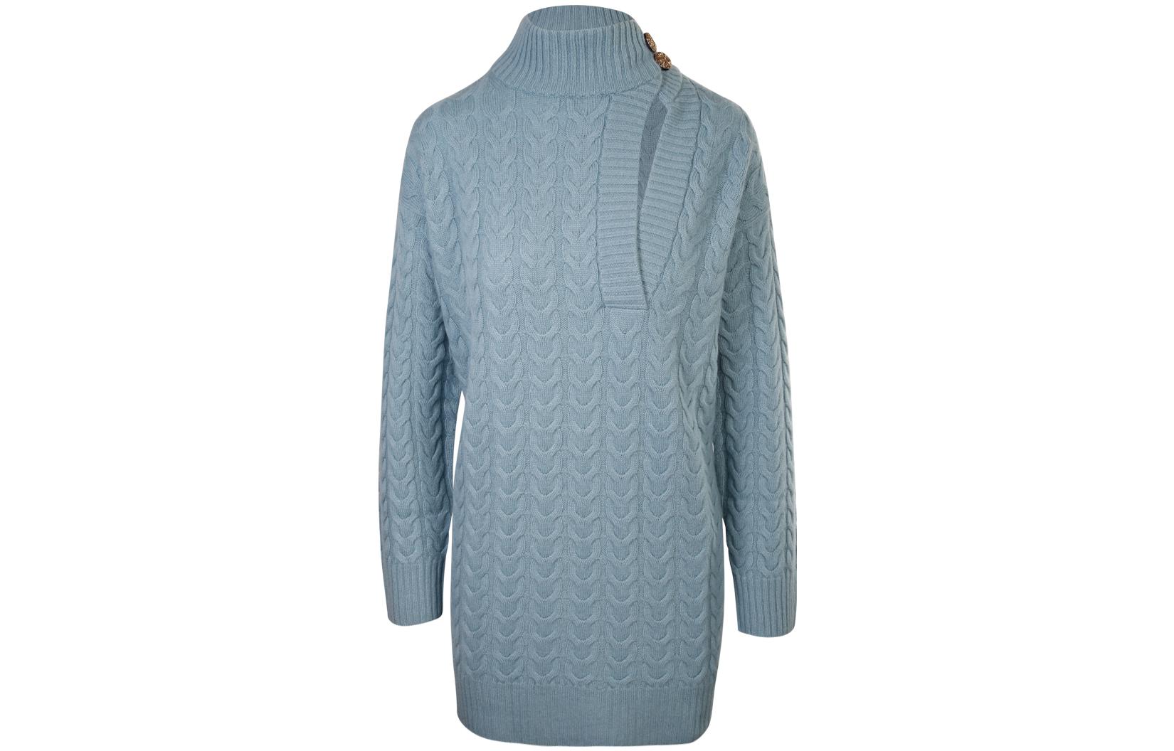 Order (W) ''S Max Mara MaxMara 灰色羊毛高领镂空细节长袖毛衣 1361021160010-MEDEA