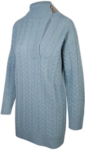 (W) ''S Max Mara 灰色羊毛高領毛衣 切割設計 長袖 1361021160010-MEDEA Shop (W) ''S Max Mara 灰色羊毛高領毛衣 切割設計 長袖 1361021160010-MEDEA