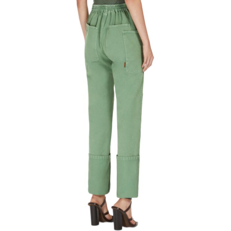 (Women) 'S Max Mara MaxMara  Green Straight-Fit Casual Pants with Zip Pockets. 2411131103600-016 圖 4