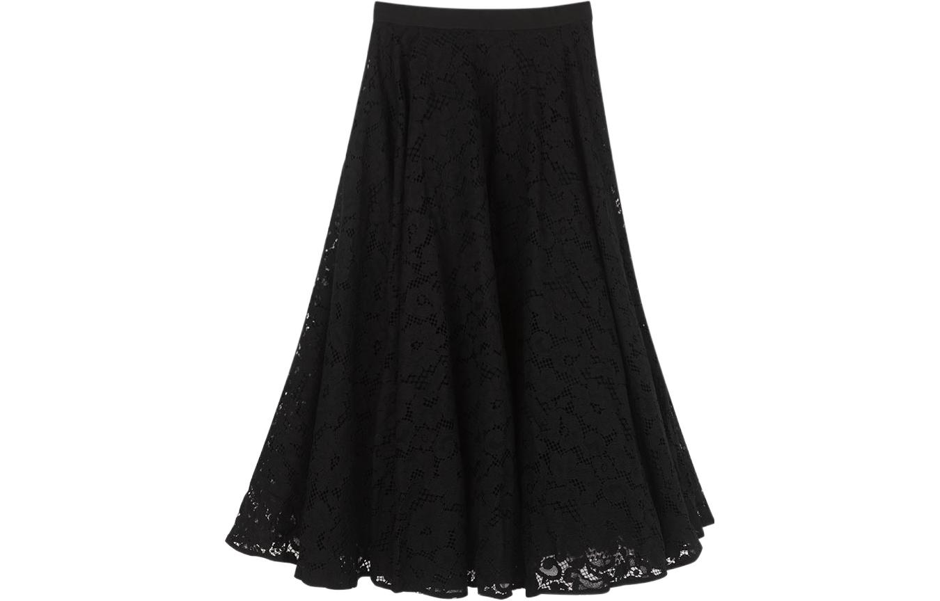 Order (Women) 'S Max Mara MaxMara  High-Waist Black Lace Midi Skirt Casual Wear 81060283000001