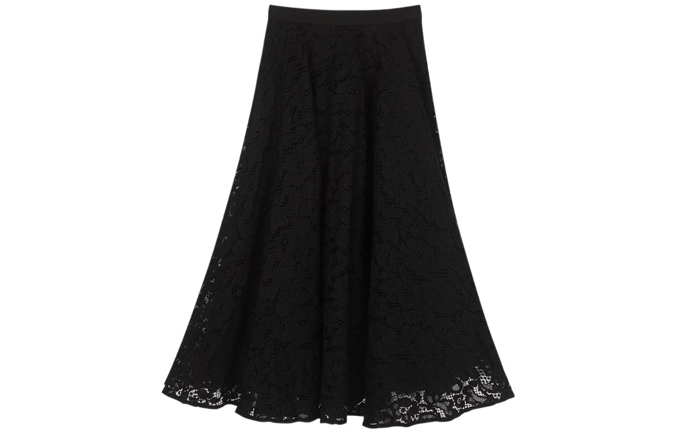 Lookbook (Women) 'S Max Mara MaxMara  High-Waist Black Lace Midi Skirt Casual Wear 81060283000001