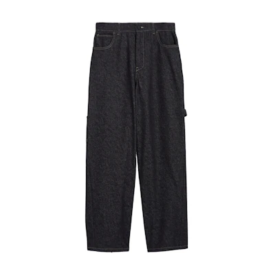 (Women) 'S Max Mara MaxMara High-Waisted Wide-Leg Jeans in Solid Dark Blue 1131164106-001
