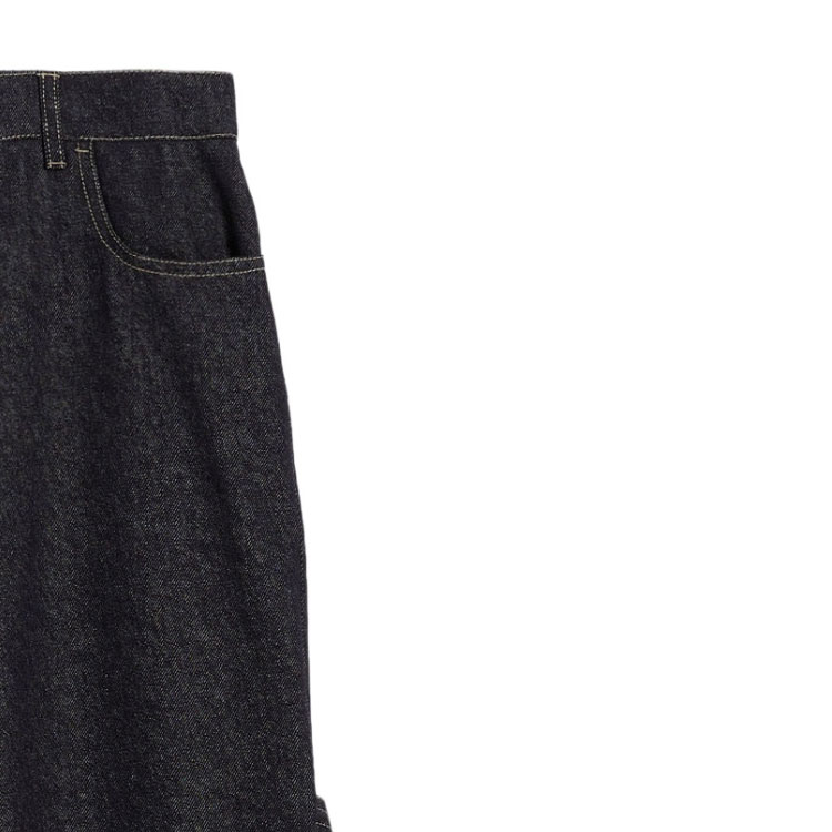 Sizing (Women) 'S Max Mara MaxMara  High-Waisted Wide-Leg Jeans in Solid Dark Blue 1131164106-001