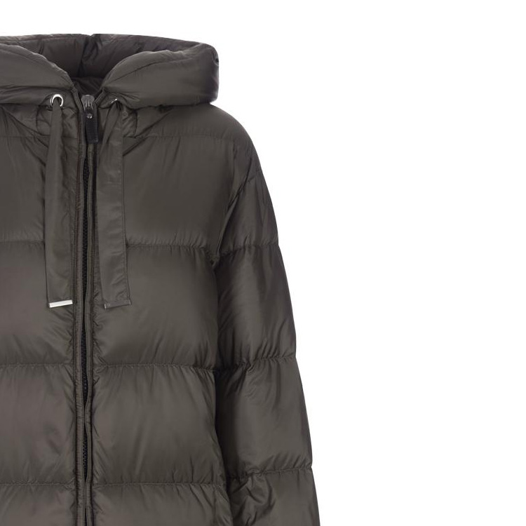 (Women) 'S Max Mara MaxMara  Hooded Puffer Jacket in Solid Dark Green. 2394960836600-062 圖 5