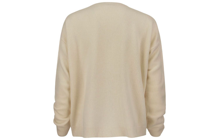 Lookbook (W) Suéter Holgado Cuello Redondo Manga Larga Logo Marfil ''S Max Mara. 13611421600-001