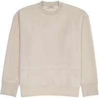 (Women) 'S Max Mara MaxMara Ivory White Crewneck Long Sleeve Sweatshirt 99260113-600-001 (Women) 'S Max Mara MaxMara Ivory White Crewneck Long Sleeve Sweatshirt 99260113-600-001