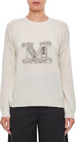 (W) ''S Max Mara MaxMara 象牙白寬鬆字母貼花長袖毛衣 2313660533600-001 Lookbook (W) ''S Max Mara MaxMara 象牙白寬鬆字母貼花長袖毛衣 2313660533600-001