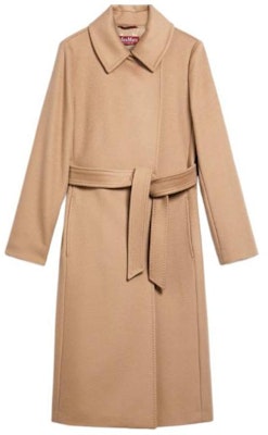 (W) ''S マックスマーラ マックスマーラ カーキ 長袖 ベルト付きロングコート ラペル付き 6016103906006-BCOLLAG Buy (W) ''S マックスマーラ マックスマーラ カーキ 長袖 ベルト付きロングコート ラペル付き 6016103906006-BCOLLAG