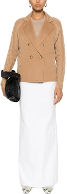 (Women) 'S Max Mara MaxMara Knit Cardigan Camel Beige Double-Breasted Loose Fit Sweater 2421316021600-004 Lookbook (Women) 'S Max Mara MaxMara Knit Cardigan Camel Beige Double-Breasted Loose Fit Sweater 2421316021600-004