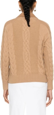 (Women) 'S Max Mara MaxMara Knit Cardigan Camel Beige Double-Breasted Loose Fit Sweater 2421316021600-004 Shop (Women) 'S Max Mara MaxMara Knit Cardigan Camel Beige Double-Breasted Loose Fit Sweater 2421316021600-004