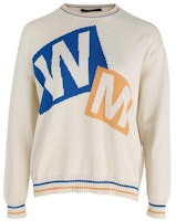 (Women) 'S Max Mara MaxMara Knitted Sweater Beige Crewneck Letter Pattern Long Sleeve Pullover 53612337650-005 (Women) 'S Max Mara MaxMara Knitted Sweater Beige Crewneck Letter Pattern Long Sleeve Pullover 53612337650-005