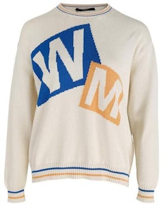 (W) S Max Mara MaxMara 米色字母图案针织圆领长袖毛衣 53612337650-005 Order (W) S Max Mara MaxMara 米色字母图案针织圆领长袖毛衣 53612337650-005