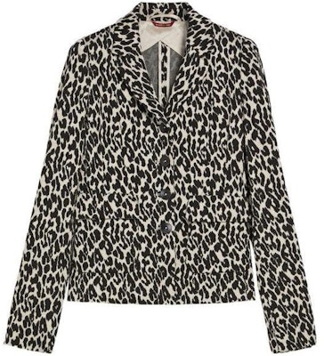 (Women) 'S Max Mara MaxMara Leopard Jacquard Single-Breasted Long Sleeve Jacket 6916032306 Order (Women) 'S Max Mara MaxMara Leopard Jacquard Single-Breasted Long Sleeve Jacket 6916032306