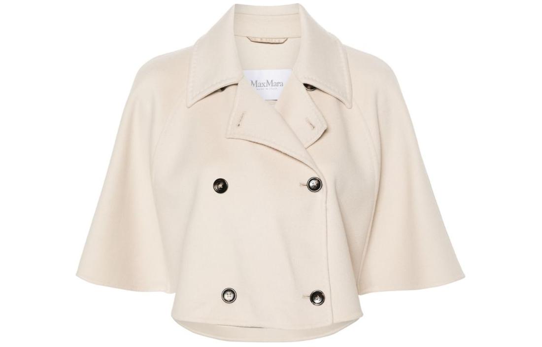 (Women) 'S Max Mara MaxMara  Light Beige Double-Breasted Short Jacket 2411081011000