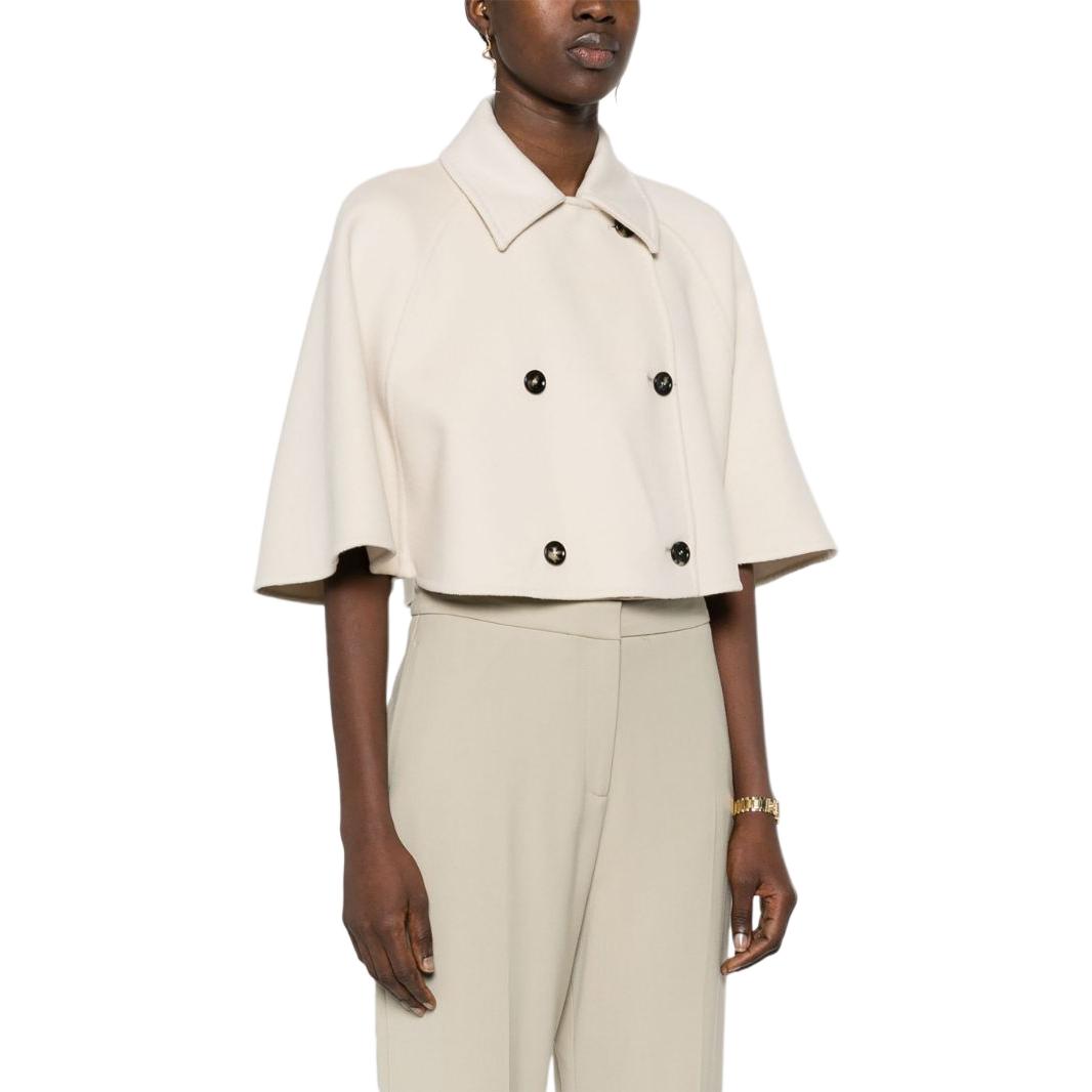 Purchase (Women) 'S Max Mara MaxMara  Light Beige Double-Breasted Short Jacket 2411081011000