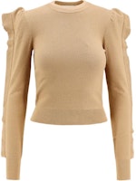(Women) 'S Max Mara MaxMara Light Brown Crewneck Long-Sleeve Knit Sweater 2421366071600-003 (Women) 'S Max Mara MaxMara Light Brown Crewneck Long-Sleeve Knit Sweater 2421366071600-003