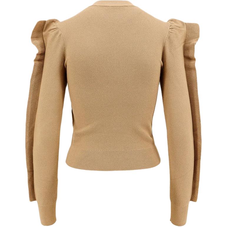 Lookbook (Women) 'S Max Mara MaxMara  Light Brown Crewneck Long-Sleeve Knit Sweater 2421366071600-003