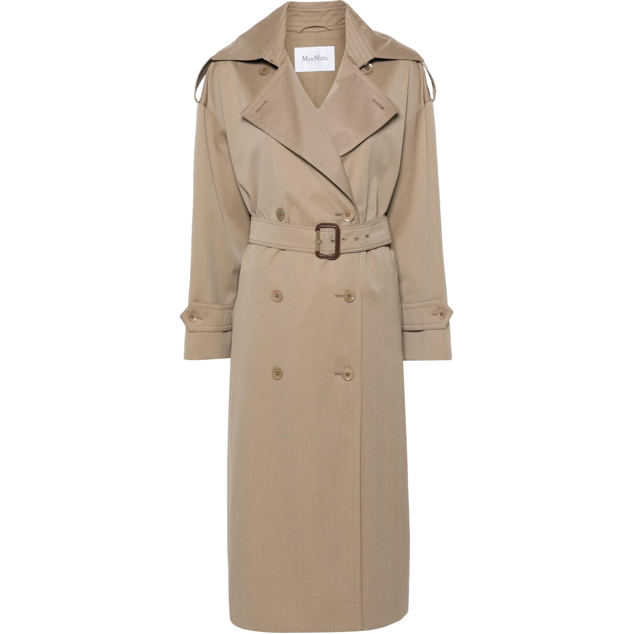 (Women) 'S Max Mara MaxMara  Light Brown Double-Breasted Mid-Length Trench Coat. 2411021011600-002 圖 2